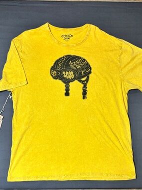 Rivet De Cru Yellow Short-Sleeve Graphic Tee 100% Cotton